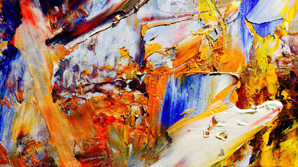 Colorful abstract background wallpaper. Modern motif visual art.  Mixtures of oil paint. Trendy...