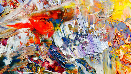 Colorful abstract background wallpaper. Modern motif visual art.  Mixtures of oil paint. Trendy...