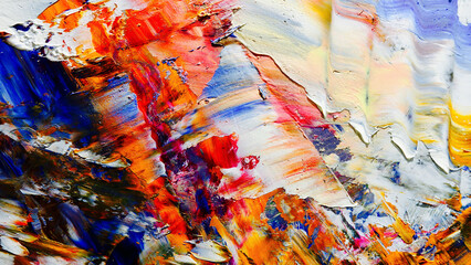 Colorful abstract background wallpaper. Modern motif visual art.  Mixtures of oil paint. Trendy...