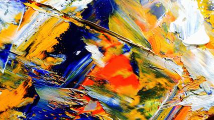 Colorful abstract background wallpaper. Modern motif visual art.  Mixtures of oil paint. Trendy...
