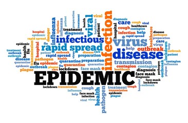 Epidemic text cloud