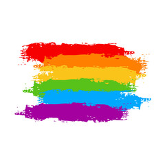 Hand draw LGBT pride with rainbow