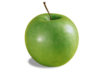 Green apple on an isolated background.