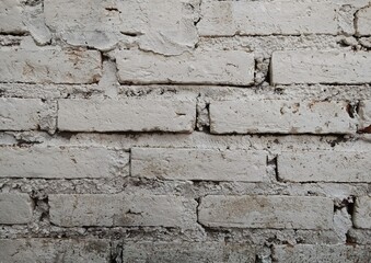 White vintage brick wall background