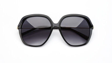 Sunglasses black isolated on white background. Sun glasses summer woman accessories. Front view