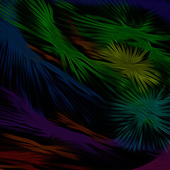 abstract background with palm trees