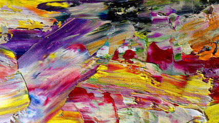 Colorful abstract background wallpaper. Modern motif visual art.  Mixtures of oil paint. Trendy...