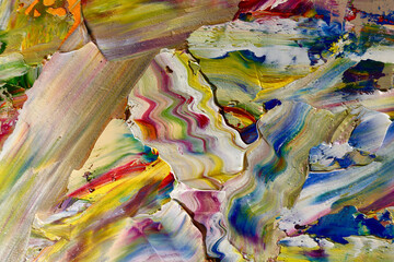 Colorful abstract background wallpaper. Modern motif visual art.  Mixtures of oil paint. Trendy...