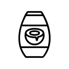 coconut shampoo icon vector. coconut shampoo sign. isolated contour symbol illustration