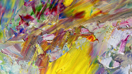 Colorful abstract background wallpaper. Modern motif visual art.  Mixtures of oil paint. Trendy...