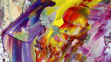 Colorful abstract background wallpaper. Modern motif visual art.  Mixtures of oil paint. Trendy...