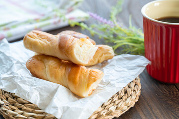 菓子パン　ステックパンの断面