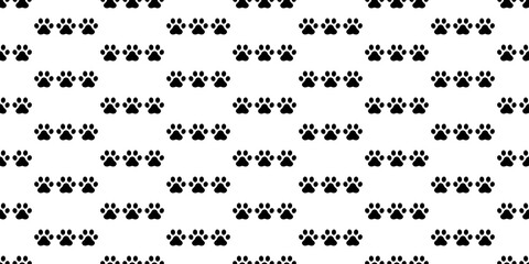 dog paw seamless pattern cat footprint french bulldog claw puppy pet vector cartoon icon repeat wallpaper scarf isolated tile background doodle illustration design