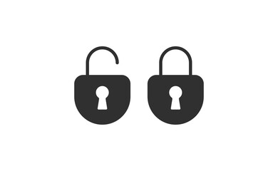 Lock icon, security symbol. Padlock pictogram.