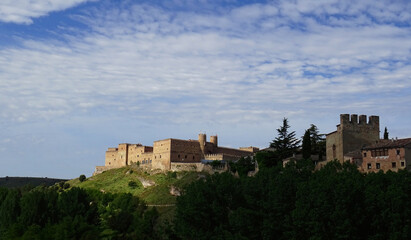 Fototapeta premium Landscape with view of the Castle of Sigüenza. Guadalajara. Spain.