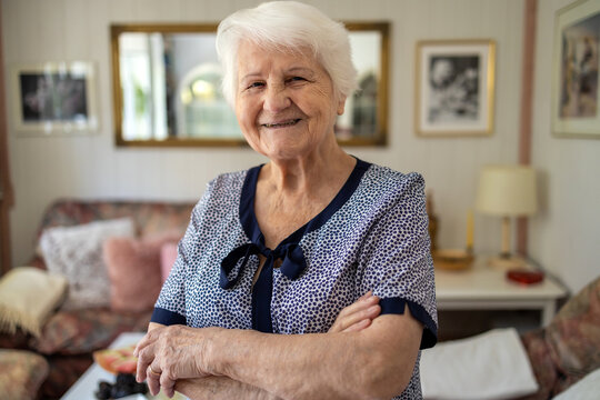 Portrait Of An Elderly Woman At Home
