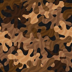 Naklejka premium Camouflage pattern background. Classic clothing style masking camo repeat print