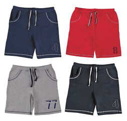  Athletic workout sports  with pockets drawstring. Isolated image on a white background. Set.