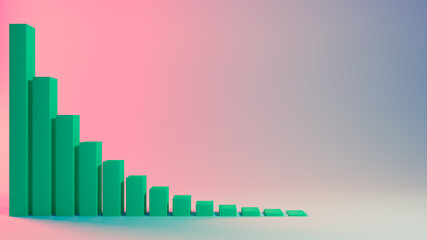 Big graph of progress rate and analysis of global at forex strategy modern calculation for a company statistic. grow your investment structure with marketing measure report chart blue 3d illustration