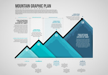 Infographic with Mountain Illustration