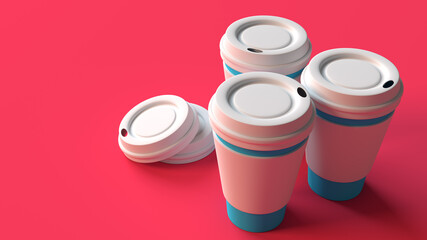 3d illustration background render healthy concept of minimal empty space shiny plates food eat dining diet care vitamins juicy medical weight loss strategy with no food fasting clean mockup view top