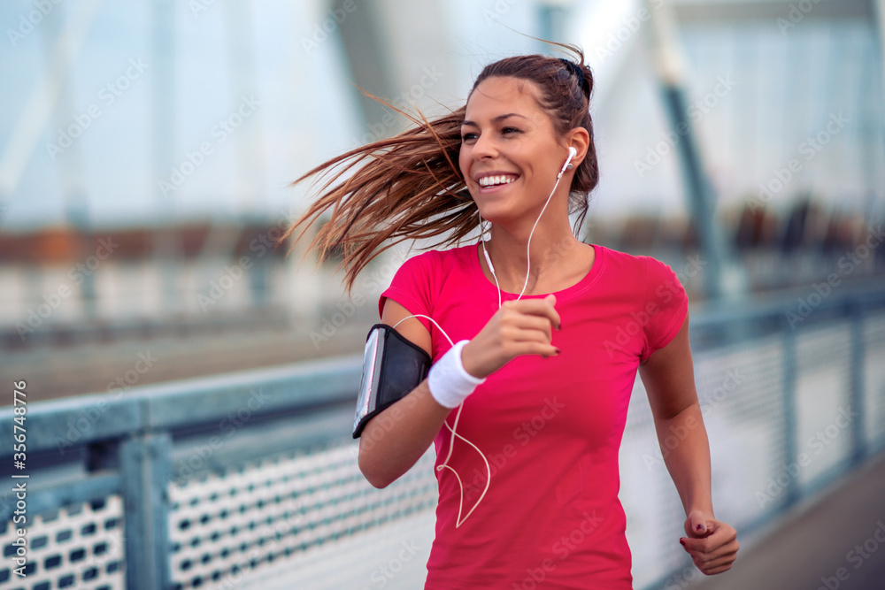 Canvas Prints Woman exercising outdoors.