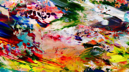 Colorful abstract background wallpaper. Modern motif visual art.  Mixtures of oil paint. Trendy...