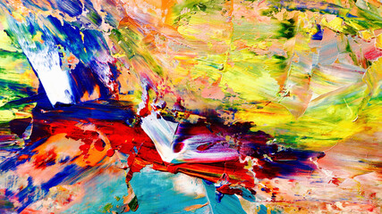 Colorful abstract background wallpaper. Modern motif visual art.  Mixtures of oil paint. Trendy...