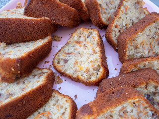 sweet round carrot flour dessert - carrot cake