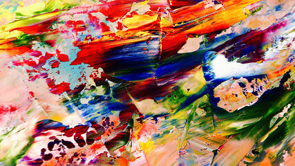 Colorful abstract background wallpaper. Modern motif visual art.  Mixtures of oil paint. Trendy...