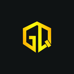 Initial Letter GQ Logo Design Vector Template. Creative Linked Alphabetical GQ Logo Vector