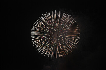 夜を彩る花火です。日本にて。
とても綺麗です。