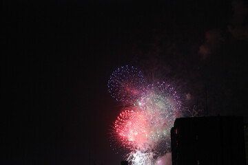 夜を彩る花火です。日本にて。
とても綺麗です。
