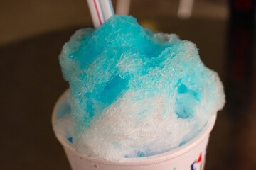 ブルーハワイのかき氷です。旅先にて。