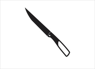 Knife icon on white background. Vector illustration.