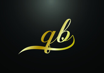 Initial Monogram Letter Q B Logo Design Vector Template. Q B Letter Logo Design