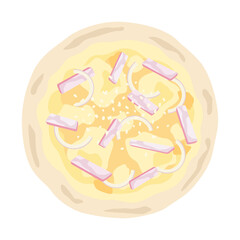 チーズとベーコンのピザ