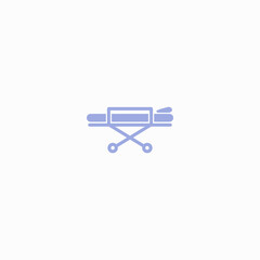 stretcher bed icon flat vector logo design trendy