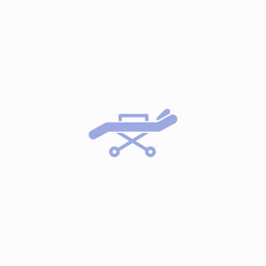 stretcher bed icon flat vector logo design trendy