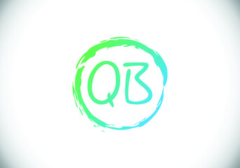Obraz premium Initial Monogram Letter Q B Logo Design Vector Template. Q B Letter Logo Design