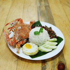 nasi lemak with vegetable 