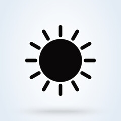 Sun icon. summer symbol on white background. Vector illustration