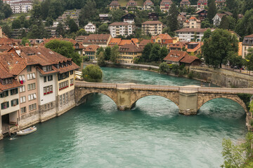 Fototapeta na wymiar Untertorbrucke (Lower Gate bridge) - Bern - Switzerland