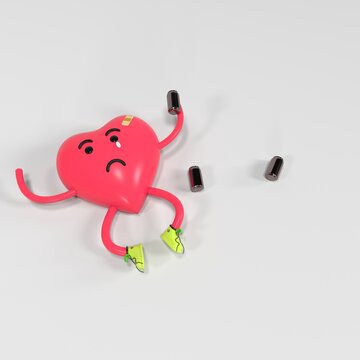 coraz&oacute;n roto en 3d