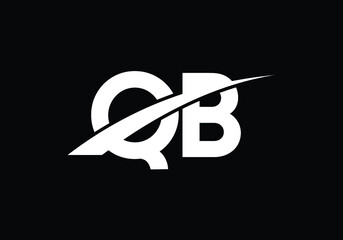 Initial Monogram Letter Q B Logo Design Vector Template. Q B Letter Logo Design