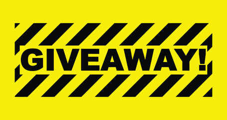 Giveaway poster with abstract modern geometric shape background for social media post template design vector illustration