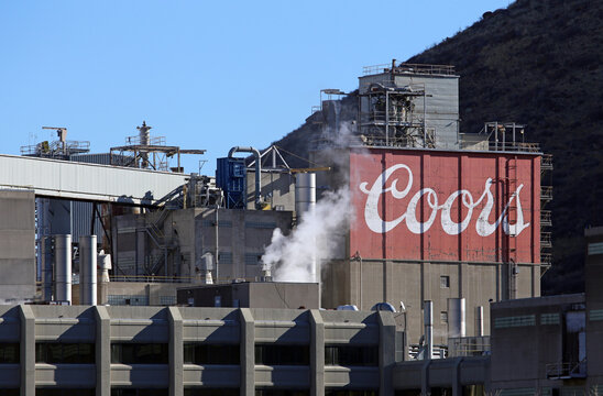 Golden, CO, USA - February 10, 2015: The Coors brewery in Golden, Colorado. The Coors Golden brewery is the largest single beer brewing facility in the world.
