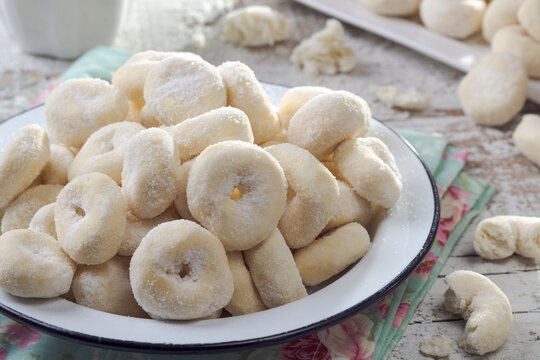 Typical Brazilian cacha&ccedil;a donut with sugar