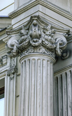building architecture white column art details