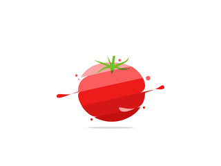 Abstract colorful tomato logo vector illustration